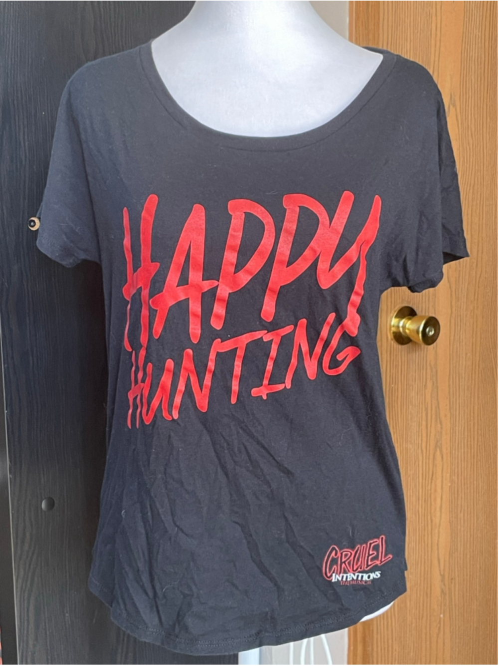 Women's Encore Black & Red Happy Hunting Short Sleeve Tee Size S